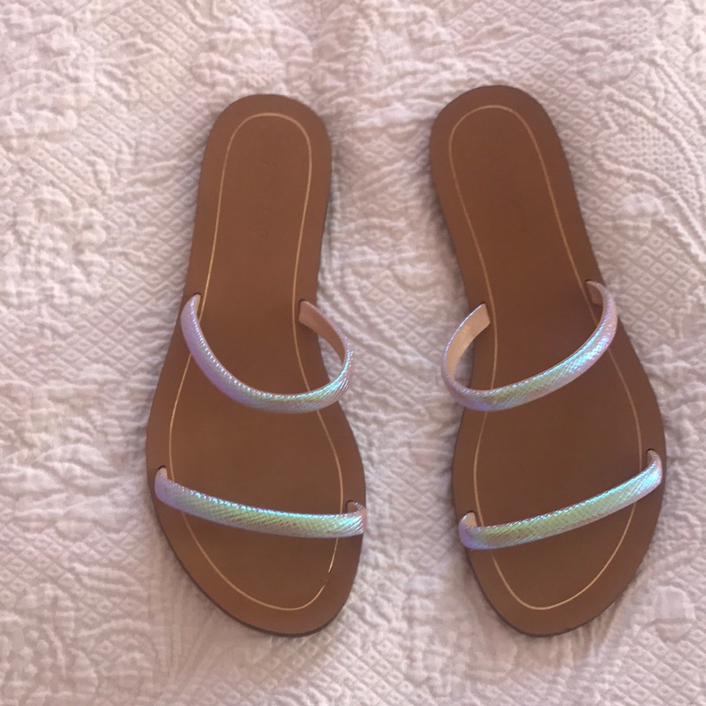 J. Crew Iridescent Sandals